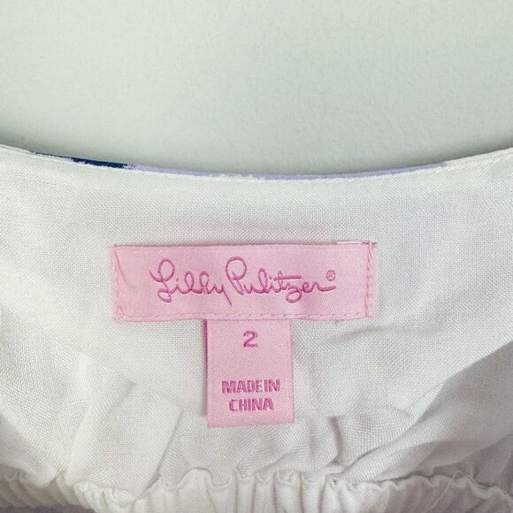 LILLY PULITZER | Franni Cropped Top Lilac Verben Rock the Dock Women’s Size 2 - Picture 7 of 11